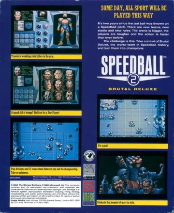 Speedball 2 - Brutal Deluxe box cover back